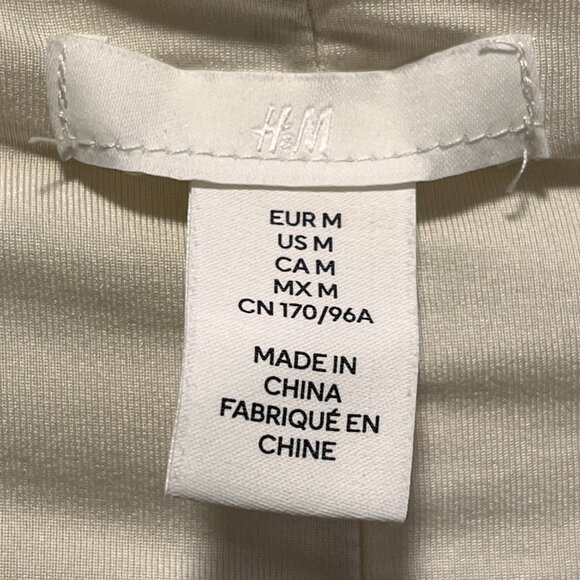 H&M Sequined Silver Metallic Long Sleeve Bodysuit Size Medium - Picture 3 of 5